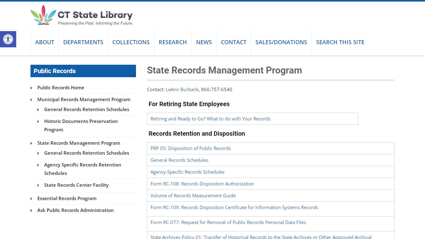 State Records Management Program – Connecticut State Library